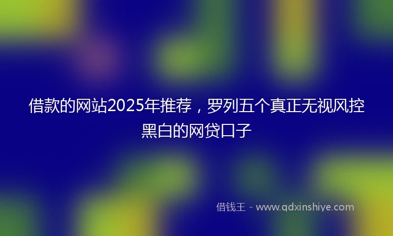 借款的网站2025年推荐，罗列五个真正无视风控黑白的网贷口子