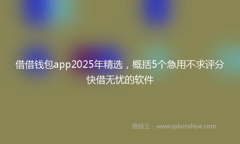 借借钱包app2025年精选，概括5个急用不求评分快借无忧的软件