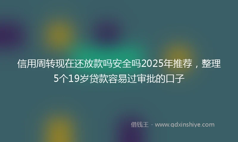 信用周转现在还放款吗安全吗2025年推荐，整理5个19岁贷款容易过审批的口子