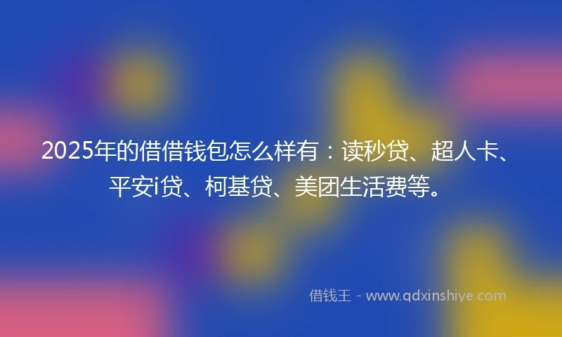 2025年的借借钱包怎么样有：读秒贷、超人卡、平安i贷、柯基贷、美团生活费等。