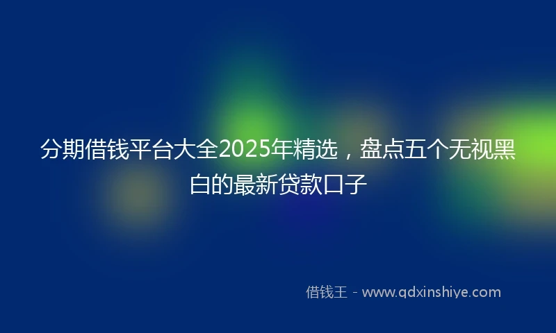 分期借钱平台大全2025年精选，盘点五个无视黑白的最新贷款口子