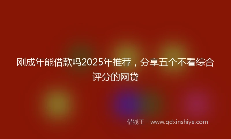 刚成年能借款吗2025年推荐，分享五个不看综合评分的网贷