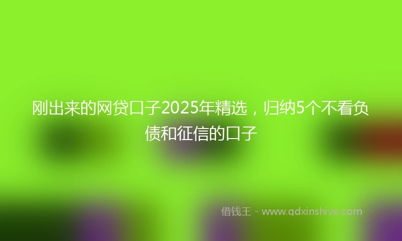 刚出来的网贷口子2025年精选，归纳5个不看负债和征信的口子