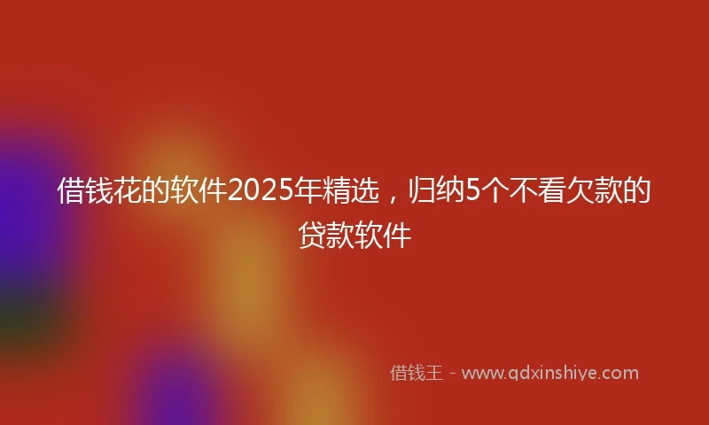 借钱花的软件2025年精选，归纳5个不看欠款的贷款软件