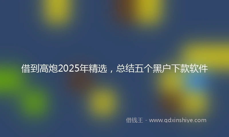 借到高炮2025年精选，总结五个黑户下款软件
