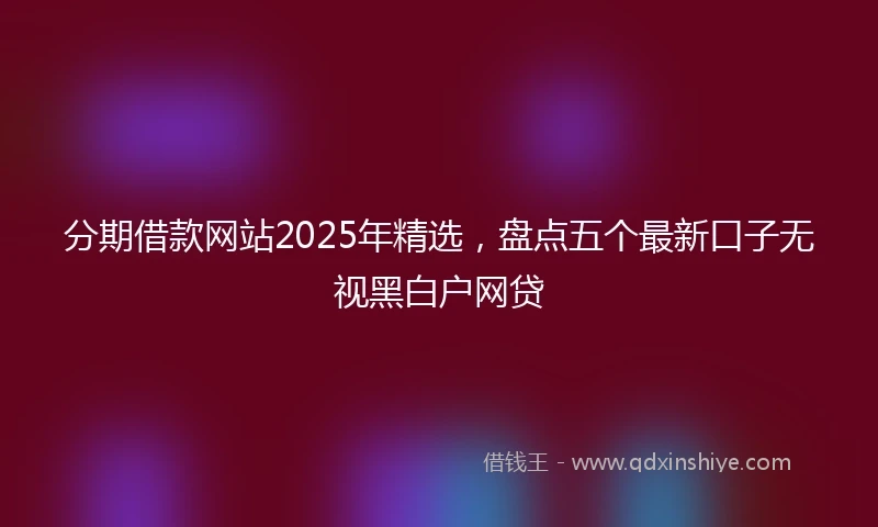 分期借款网站2025年精选，盘点五个最新口子无视黑白户网贷