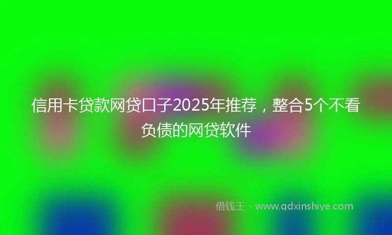 信用卡贷款网贷口子2025年推荐，整合5个不看负债的网贷软件