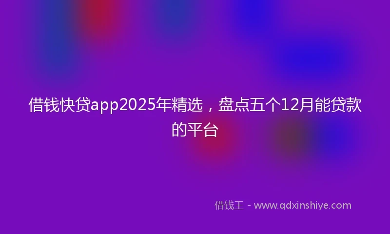 借钱快贷app2025年精选，盘点五个12月能贷款的平台