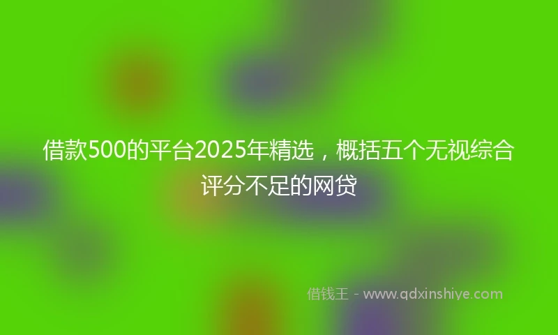 借款500的平台2025年精选，概括五个无视综合评分不足的网贷