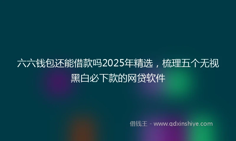 六六钱包还能借款吗2025年精选，梳理五个无视黑白必下款的网贷软件