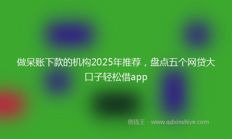 做呆账下款的机构2025年推荐，盘点五个网贷大口子轻松借app
