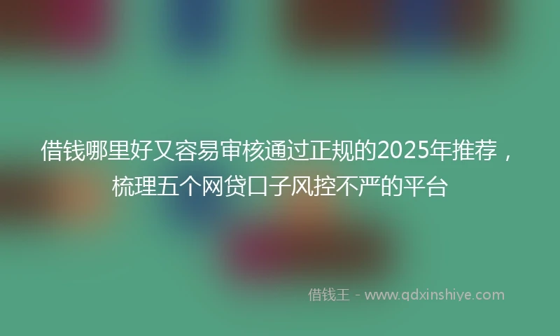借钱哪里好又容易审核通过正规的2025年推荐，梳理五个网贷口子风控不严的平台