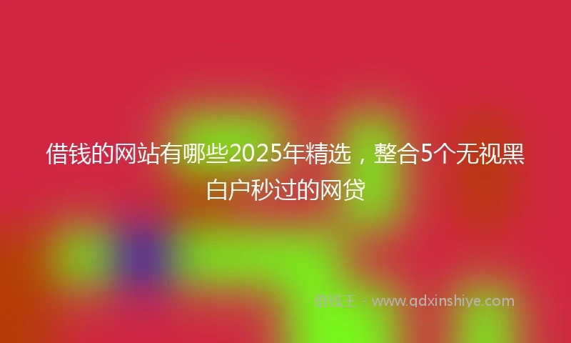 借钱的网站有哪些2025年精选，整合5个无视黑白户秒过的网贷