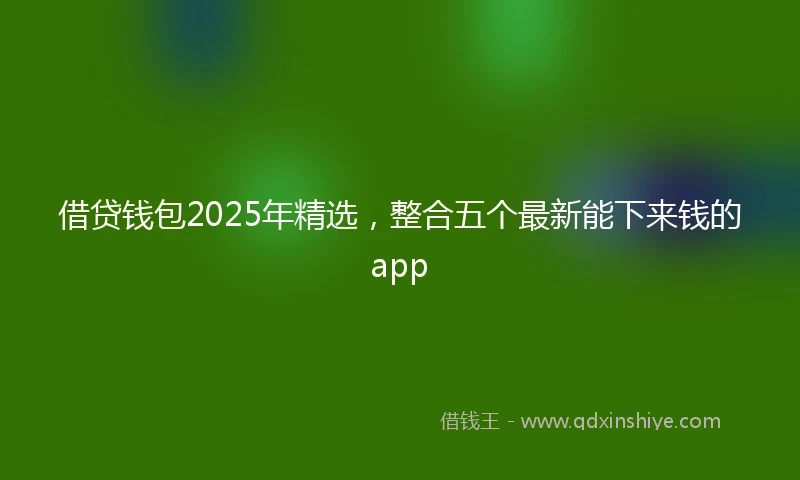 借贷钱包2025年精选，整合五个最新能下来钱的app