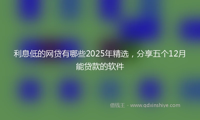 利息低的网贷有哪些2025年精选，分享五个12月能贷款的软件
