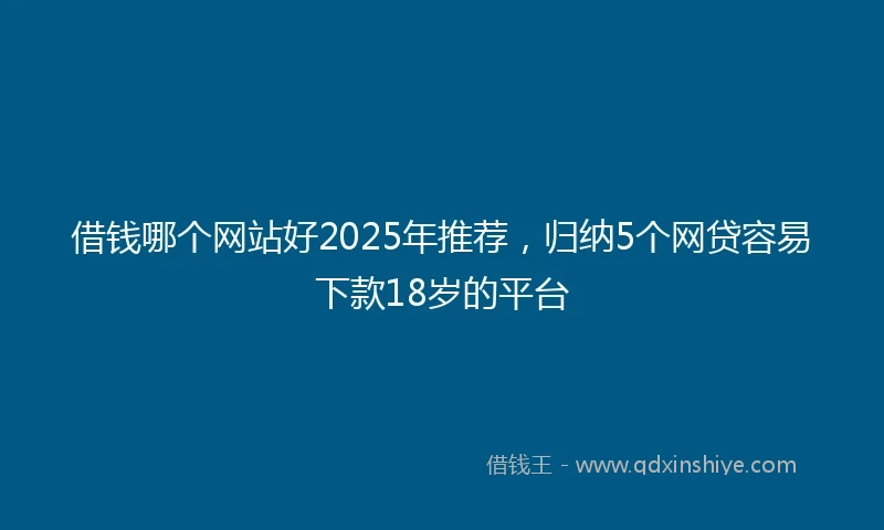 借钱哪个网站好2025年推荐，归纳5个网贷容易下款18岁的平台