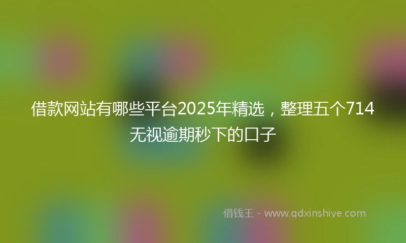 借款网站有哪些平台2025年精选，整理五个714无视逾期秒下的口子