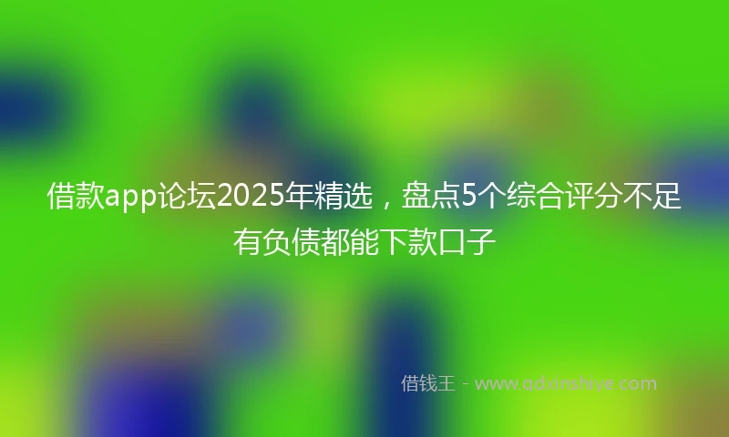 借款app论坛2025年精选，盘点5个综合评分不足有负债都能下款口子