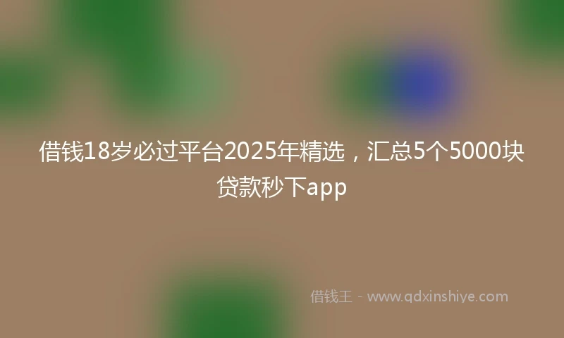 借钱18岁必过平台2025年精选，汇总5个5000块贷款秒下app