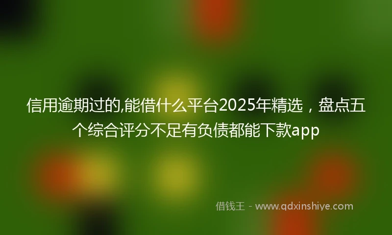 信用逾期过的,能借什么平台2025年精选，盘点五个综合评分不足有负债都能下款app