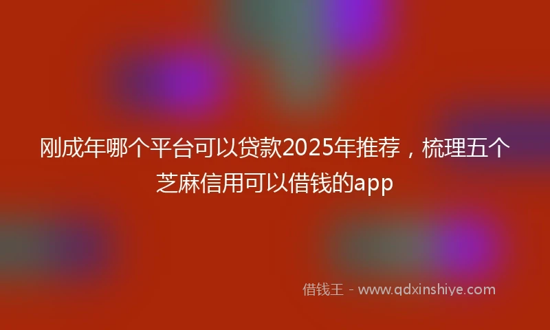 刚成年哪个平台可以贷款2025年推荐，梳理五个芝麻信用可以借钱的app
