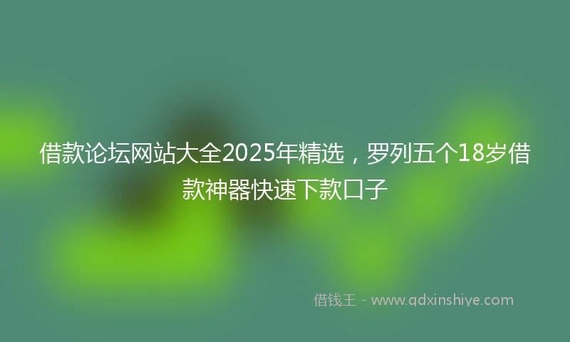 借款论坛网站大全2025年精选，罗列五个18岁借款神器快速下款口子