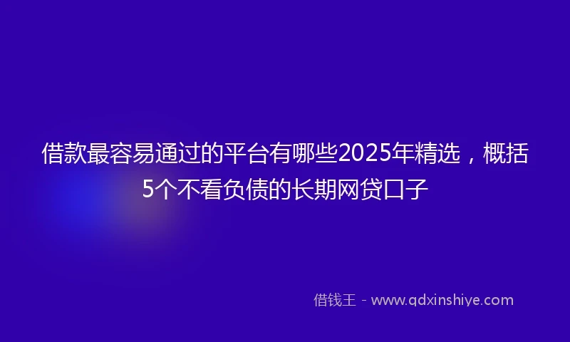 借款最容易通过的平台有哪些2025年精选，概括5个不看负债的长期网贷口子