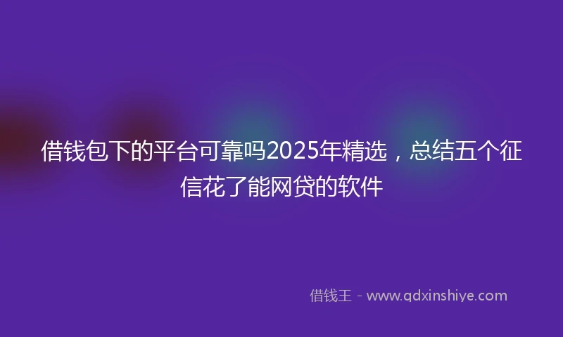 借钱包下的平台可靠吗2025年精选，总结五个征信花了能网贷的软件