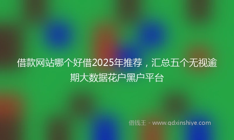 借款网站哪个好借2025年推荐，汇总五个无视逾期大数据花户黑户平台