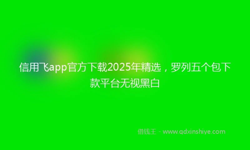 信用飞app官方下载2025年精选，罗列五个包下款平台无视黑白