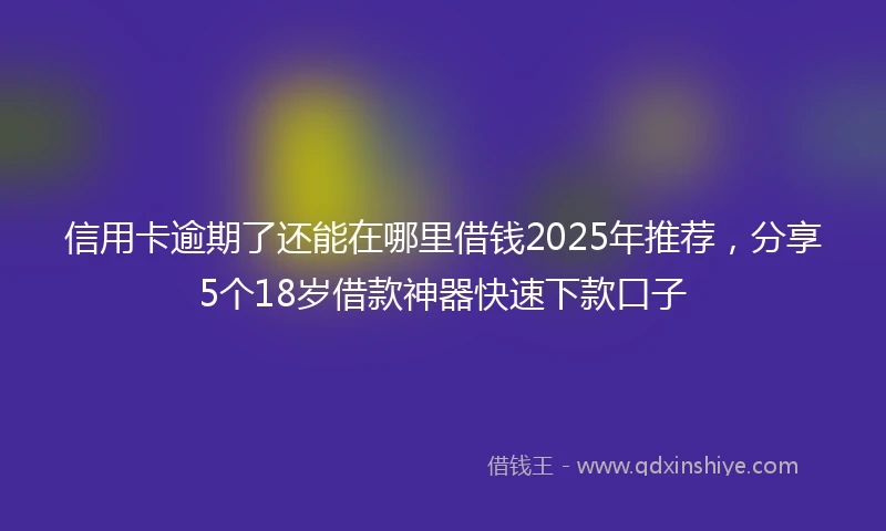 信用卡逾期了还能在哪里借钱2025年推荐，分享5个18岁借款神器快速下款口子