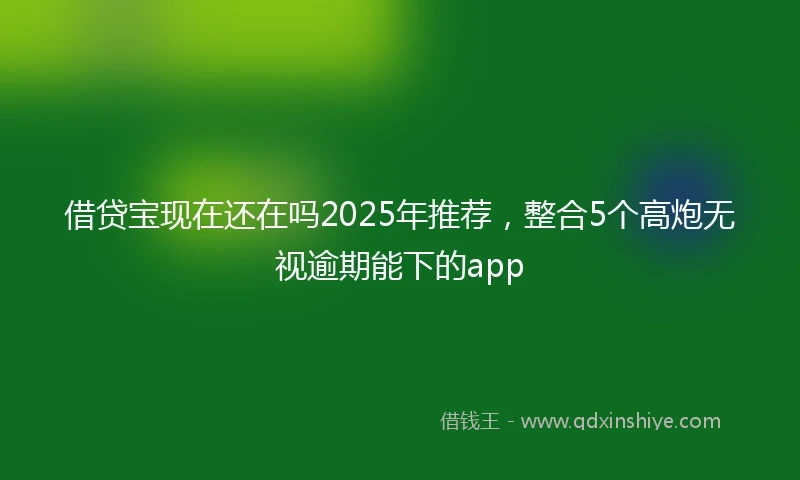借贷宝现在还在吗2025年推荐，整合5个高炮无视逾期能下的app
