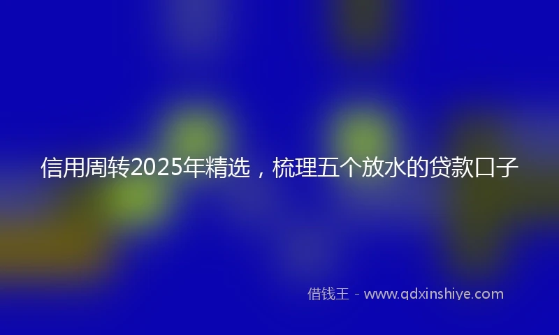 信用周转2025年精选，梳理五个放水的贷款口子