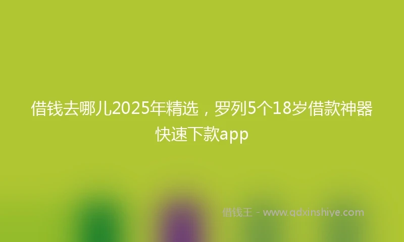 借钱去哪儿2025年精选，罗列5个18岁借款神器快速下款app