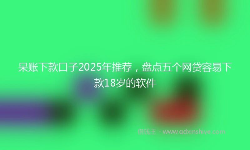 呆账下款口子2025年推荐，盘点五个网贷容易下款18岁的软件