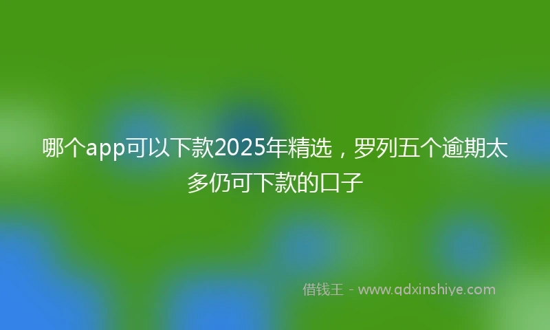 哪个app可以下款2025年精选，罗列五个逾期太多仍可下款的口子