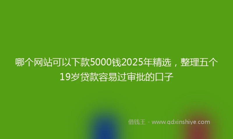 哪个网站可以下款5000钱2025年精选，整理五个19岁贷款容易过审批的口子