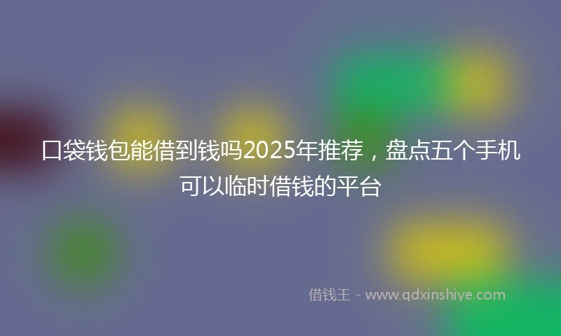 口袋钱包能借到钱吗2025年推荐,盘点五个手机可以临时借钱的平台