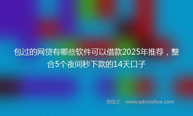 包过的网贷有哪些软件可以借款2025年推荐，整合5个夜间秒下款的14天口子