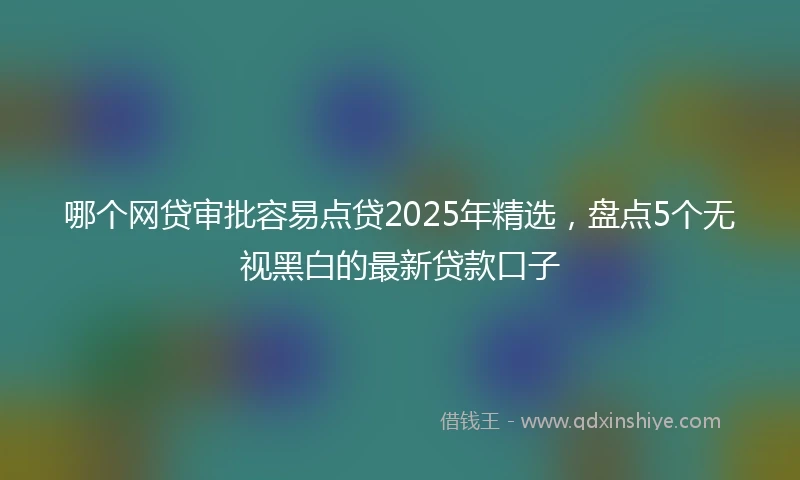 哪个网贷审批容易点贷2025年精选，盘点5个无视黑白的最新贷款口子