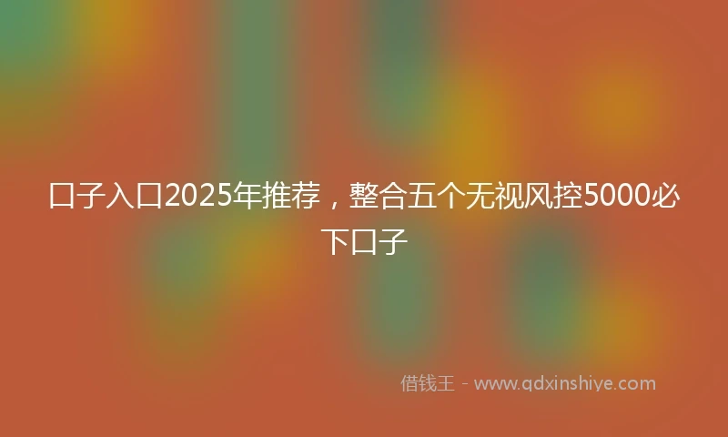 口子入口2025年推荐,整合五个无视风控5000必下口子