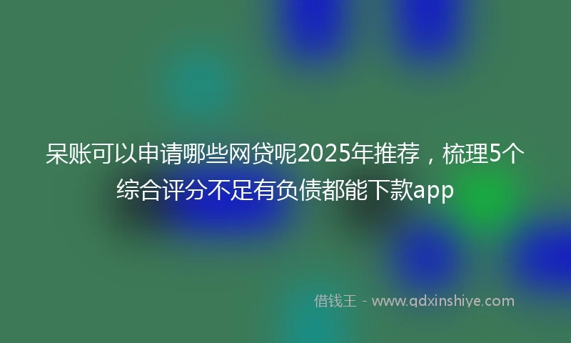 呆账可以申请哪些网贷呢2025年推荐，梳理5个综合评分不足有负债都能下款app