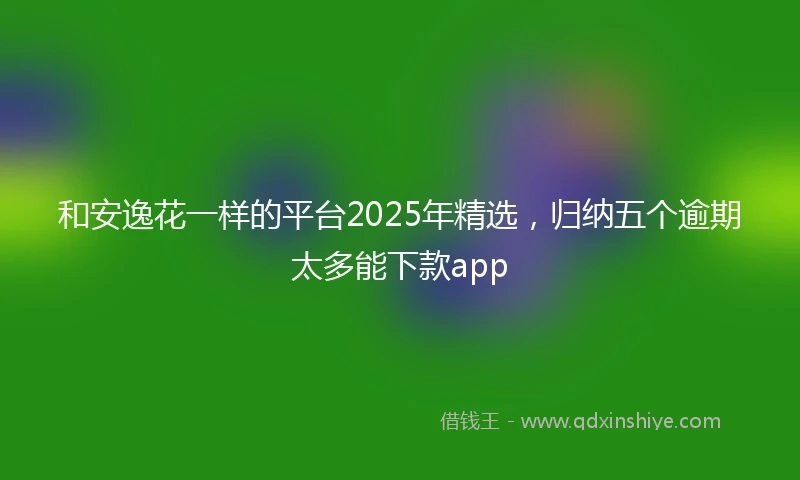 和安逸花一样的平台2025年精选，归纳五个逾期太多能下款app