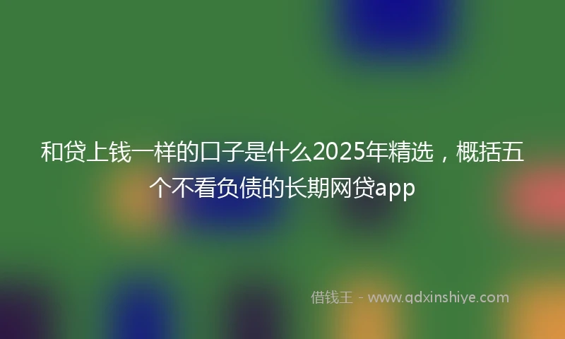 和贷上钱一样的口子是什么2025年精选，概括五个不看负债的长期网贷app