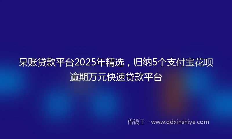 呆账贷款平台2025年精选，归纳5个支付宝花呗逾期万元快速贷款平台