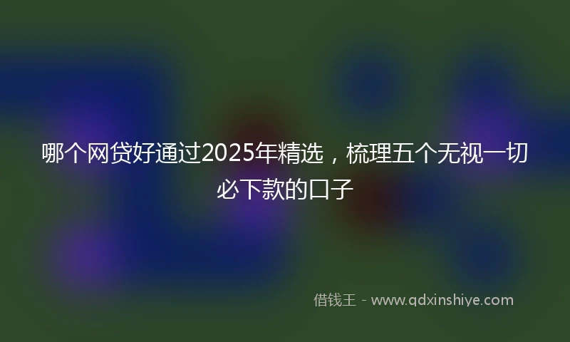 哪个网贷好通过2025年精选，梳理五个无视一切必下款的口子