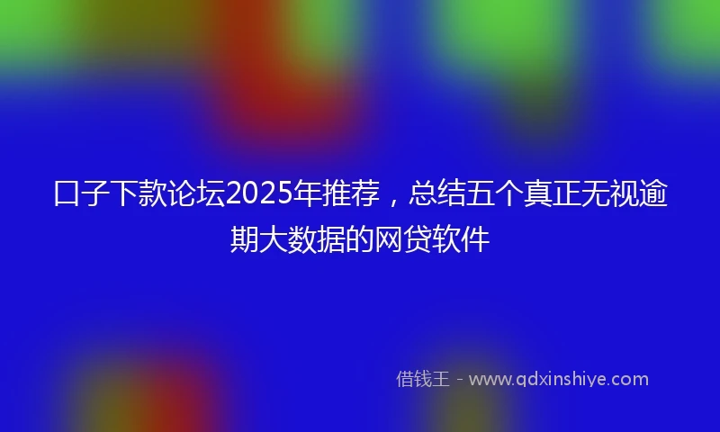 口子下款论坛2025年推荐，总结五个真正无视逾期大数据的网贷软件