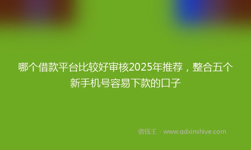 哪个借款平台比较好审核2025年推荐，整合五个新手机号容易下款的口子