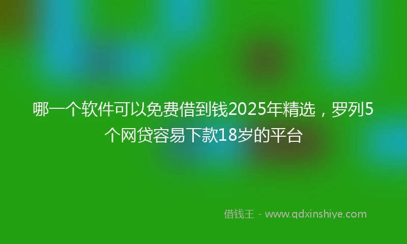 哪一个软件可以免费借到钱2025年精选，罗列5个网贷容易下款18岁的平台