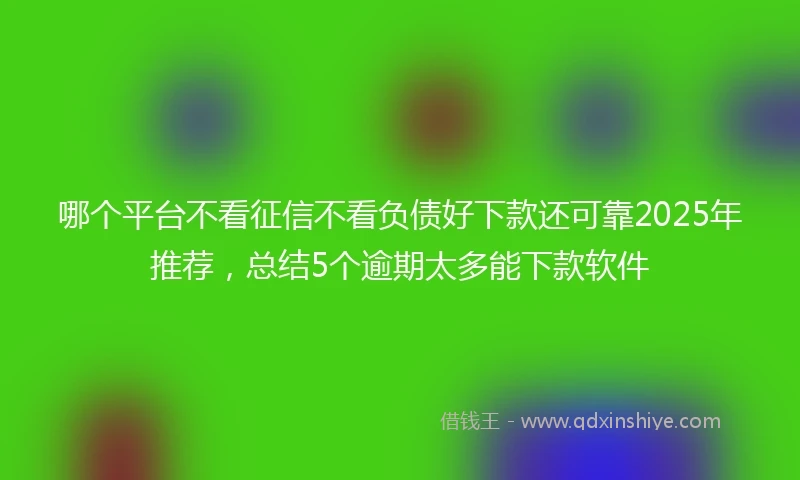 哪个平台不看征信不看负债好下款还可靠2025年推荐，总结5个逾期太多能下款软件
